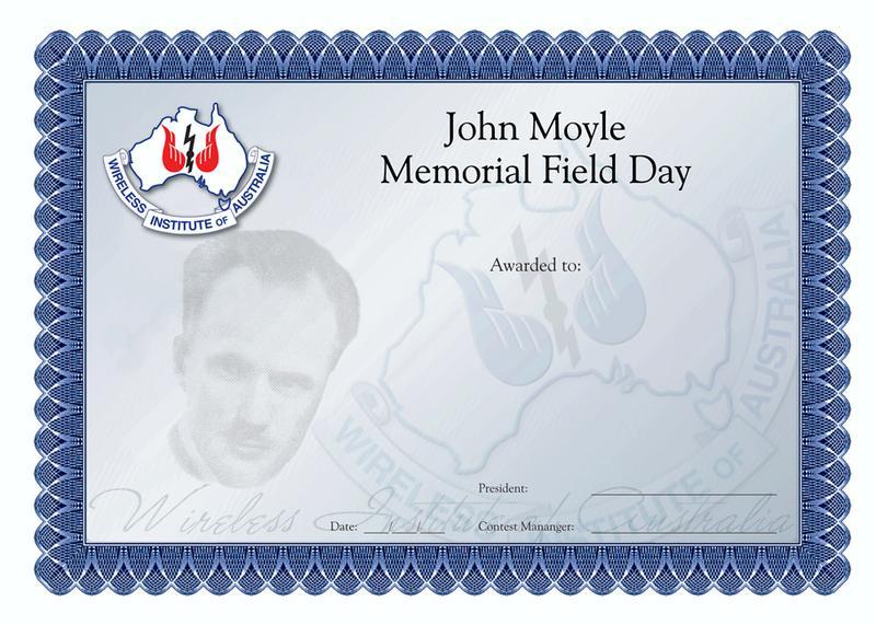 John Moyle Memorial Field Day Reminder